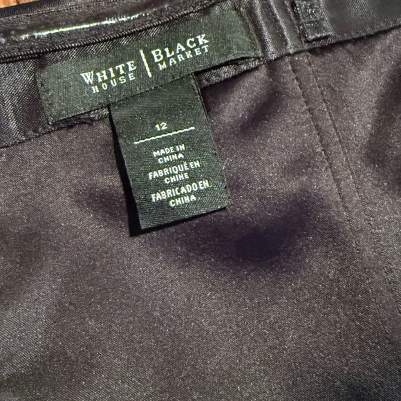 White House Black Market Crystal Embellished Bustier Size 12 Black Structured - Picture 5 of 5